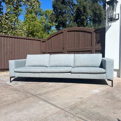 Modern 3-Seat Sofa Light Gray Fabric