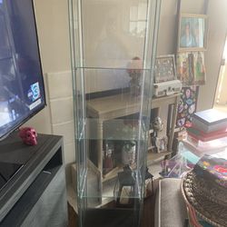 Clear Glass Door Display Shelf Cabinet 