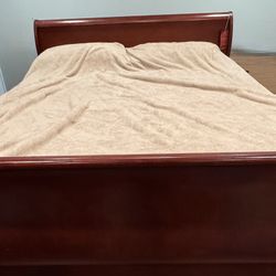 California King Size Bed Frame With ( 2 Side Tables And Spring Box)