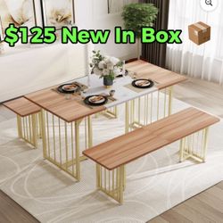 Table And Benches Brand New Sealed In Box 📦 Kitchen Dining Table With Matching Benches 