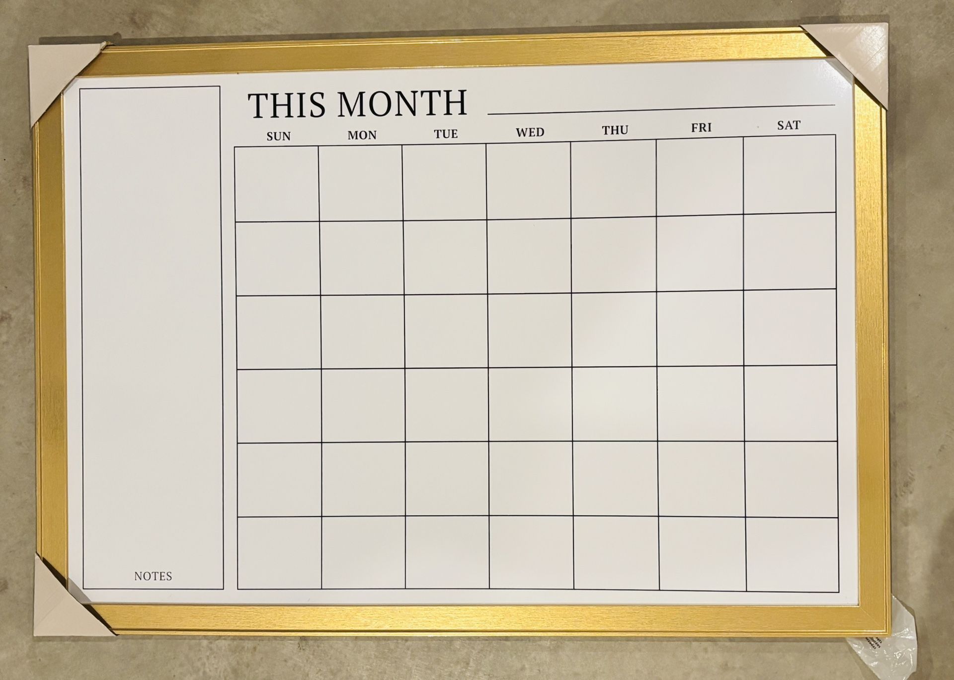 Dry Erase Calendar Board New