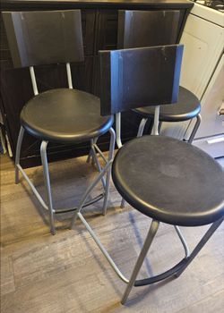 Tall Stool Chairs with Backrest