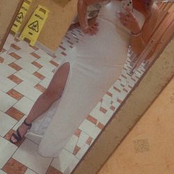 White Strapless dress