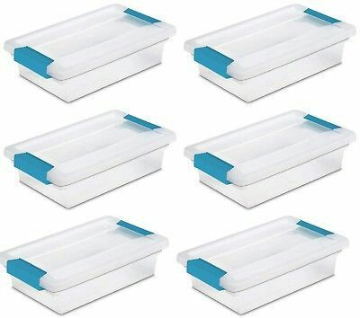 Sterilite small clip box storage containers set of 6