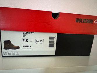New Wolverine Clint WF brown steel toe size 7.5