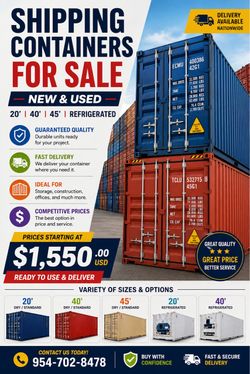 CONTAINERS FOR SALE