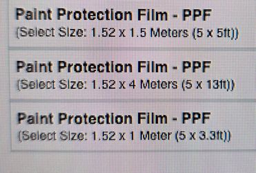 Paint Protection Film Gloss
