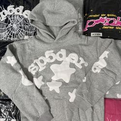 Sp5der Hoodie Grey Size m