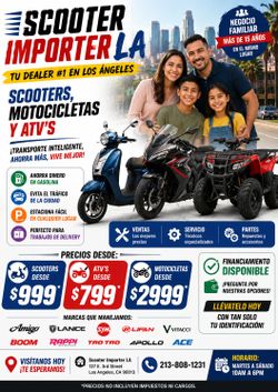 🚦 ¡TU TIENDA DE SCOOTERS, MOTOCICLETAS Y ATV'S EN LOS ÁNGELES! 🚦