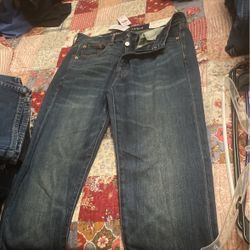 New American Eagle  Button Fly Pants Size  4 Super Streach