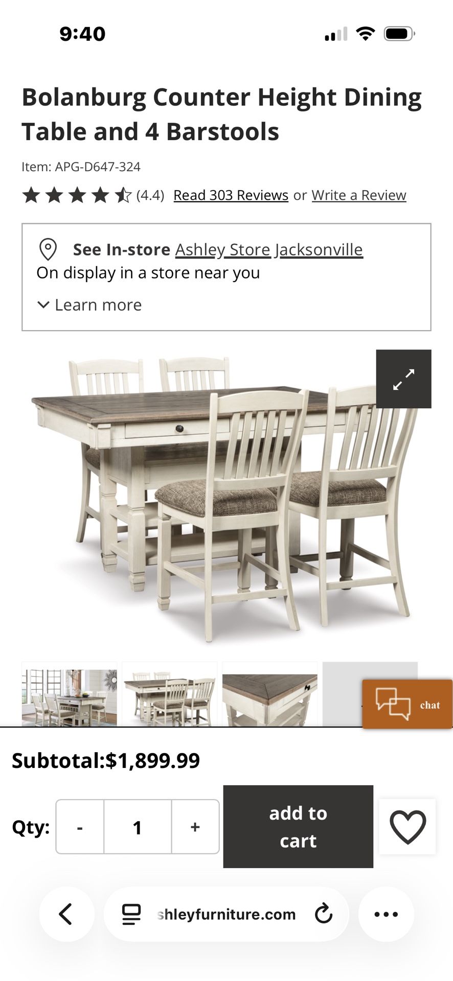 Ashley’s Bolanburg Table