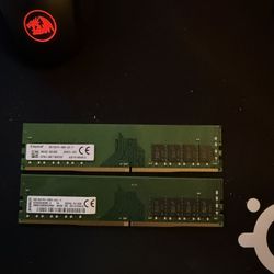 DRR4 4GB RAM 2x4GB 2666MHz 8GB TOTAL