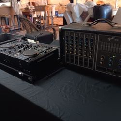 MID MIXER CONTROLLER DUALCD PLAYER WITH CASE 6 CHANNEL AMPLIFIER COMBO