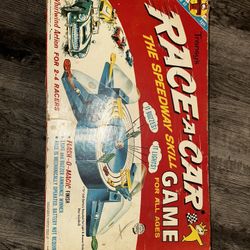 Vintage Race-A-Car The Speedway Skill Action Game [ Transogram Co. 1961 ]