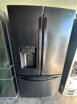 Black LG French Door Fridge with Smart Features