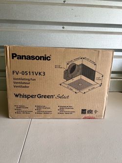 Panasonic WhisperGreen Select Pick-A-Flow 50/80 or 110 CFM Bathroom Exhaust Fan Flex-Z Fast bracket + dual 4 or 6 in. Duct Adapter