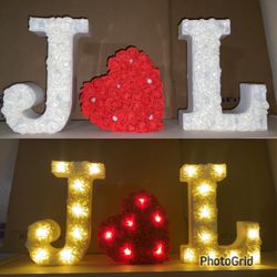 Light Up Rose Letters 