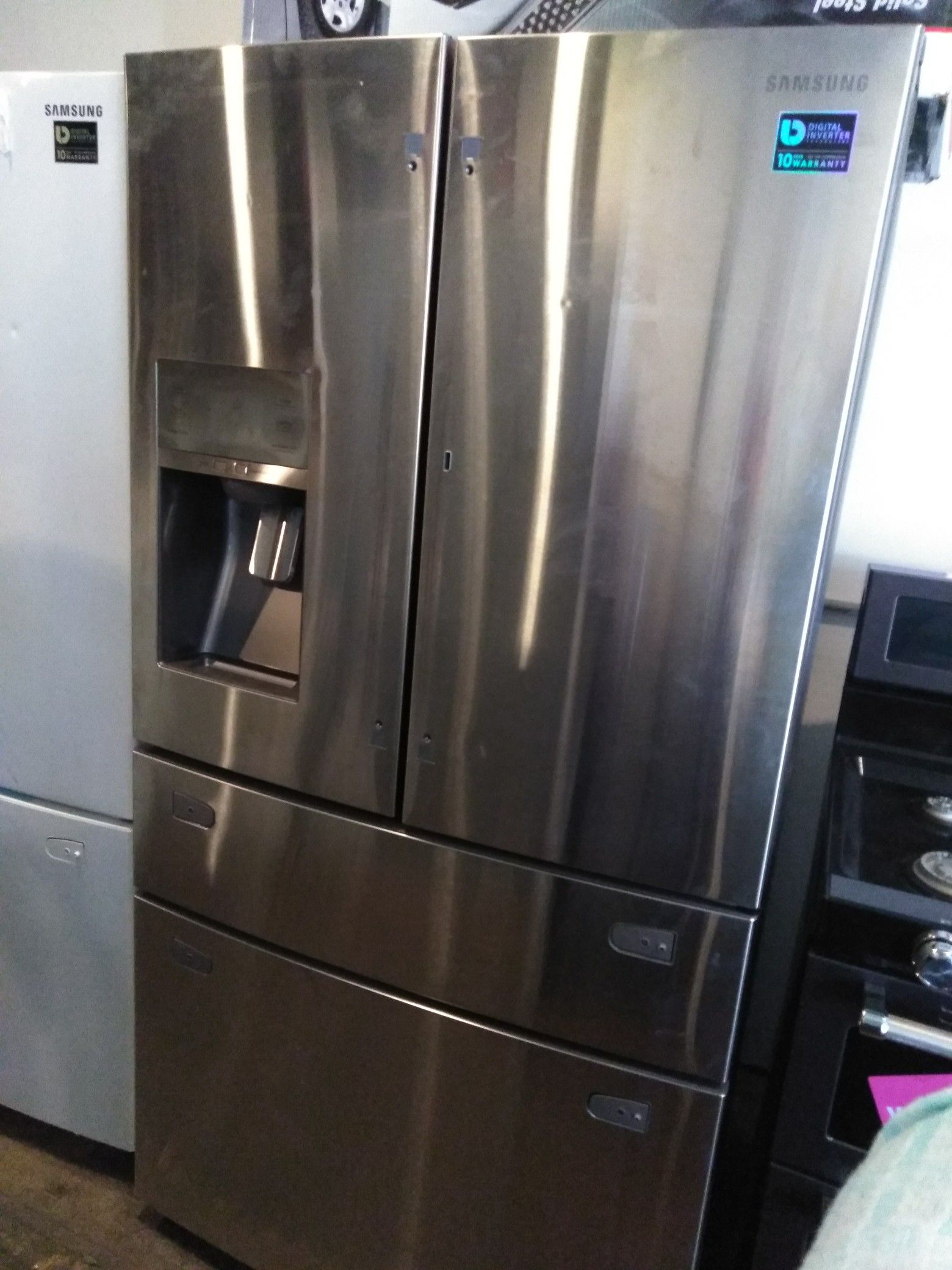 Samsung stainless steel 4 door French style door in door refrigerator