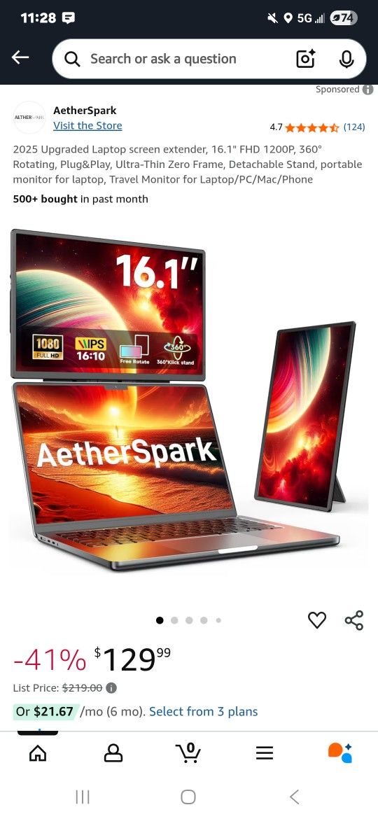 AetherSpark Laptop Screen Extendor