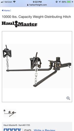 Harbor Freight weight distribution hitch