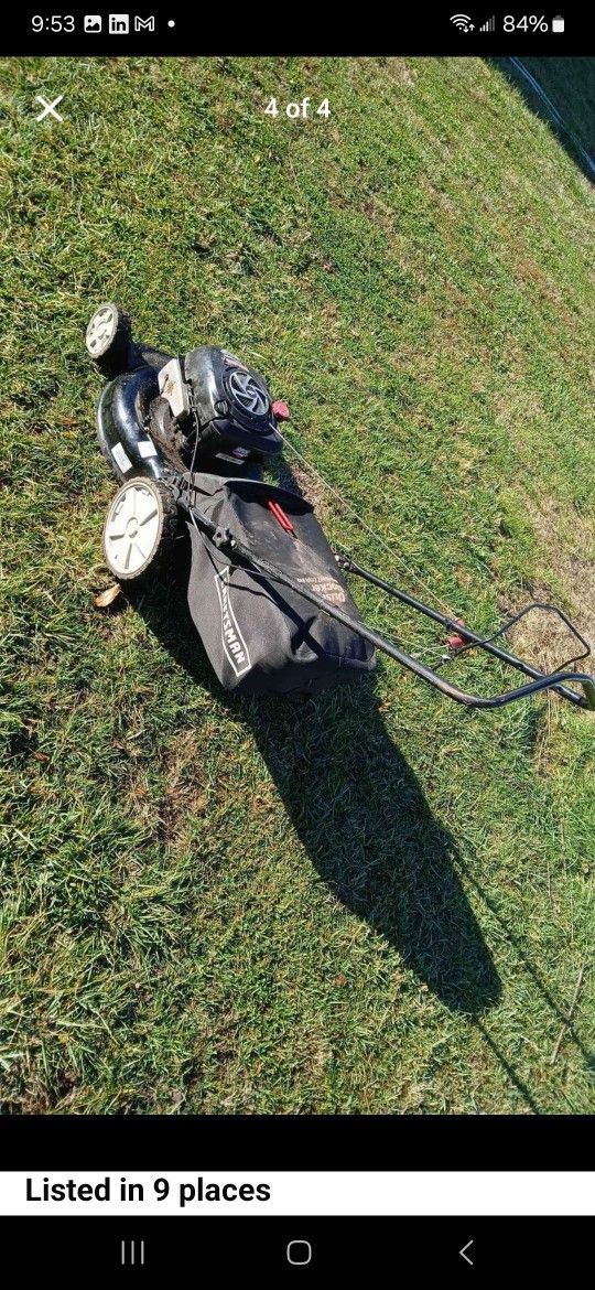 Bagger Push Mower From Craftsman