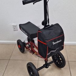 Knee Scooter, 300lbs Capacity, 13" Big PU Seat, Disc Brake Knee Walker