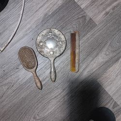 Vintage Vanity Set (Mirror Glass Missing)