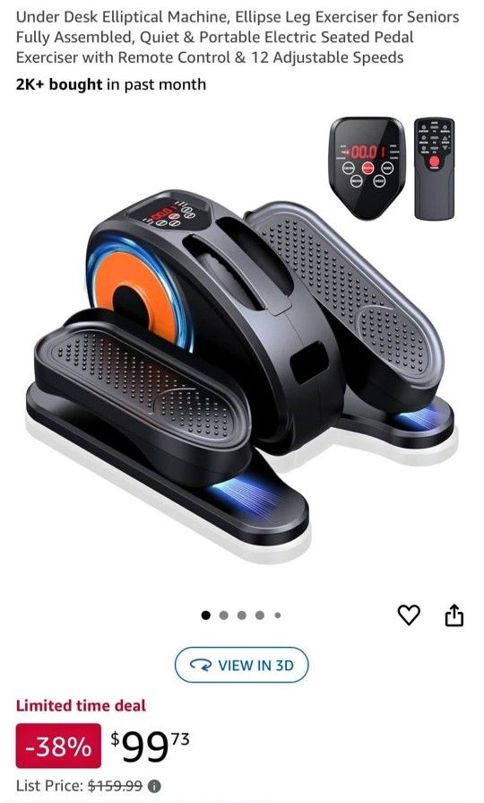 $65.00 Under Desk Elliptical Machine