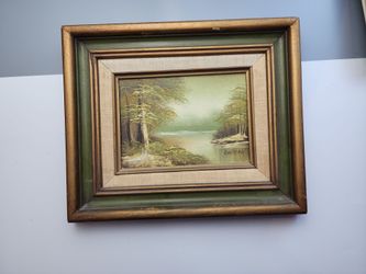 Vintage art oil painting signed