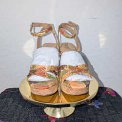 Gently Worn Tropical  2 Inch Heel