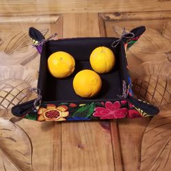 Embroidered Fruit/bread Baskets. 