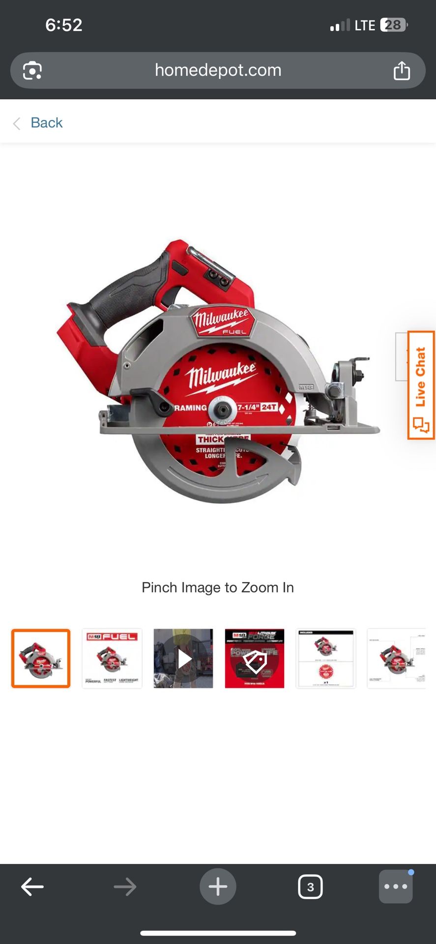Milwaukee Circular Saw. 2834-20