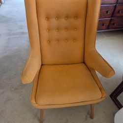 Mid Century Yellow Highback Armchair