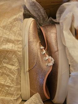 Vans- rose gold/ glitter shoes