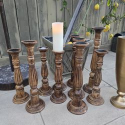 Wooden Candlesticks