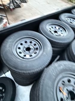 205/75R15 Tire on 5-Lug Rim