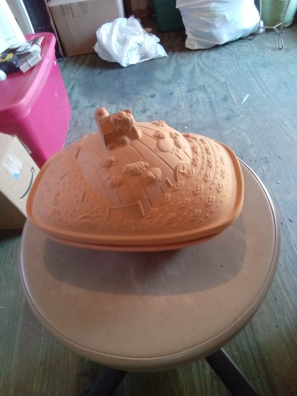 Vintage Avon Gallery Originals Clay Roaster