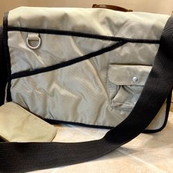 Medium Sized Beige Messenger Bag