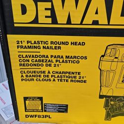 Dewalt 21° Plastic Round Head Framing Nailer Brand New In The Box 