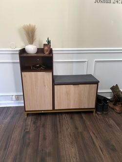Entryway Shoe Cabinet with Storage Bench