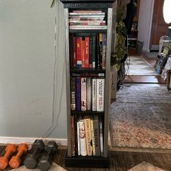Short Bookcase Gray Black
