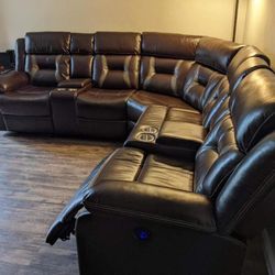 New Power Recliner Sectional Couch ! Zero Down Financing  ! Free Delivery 