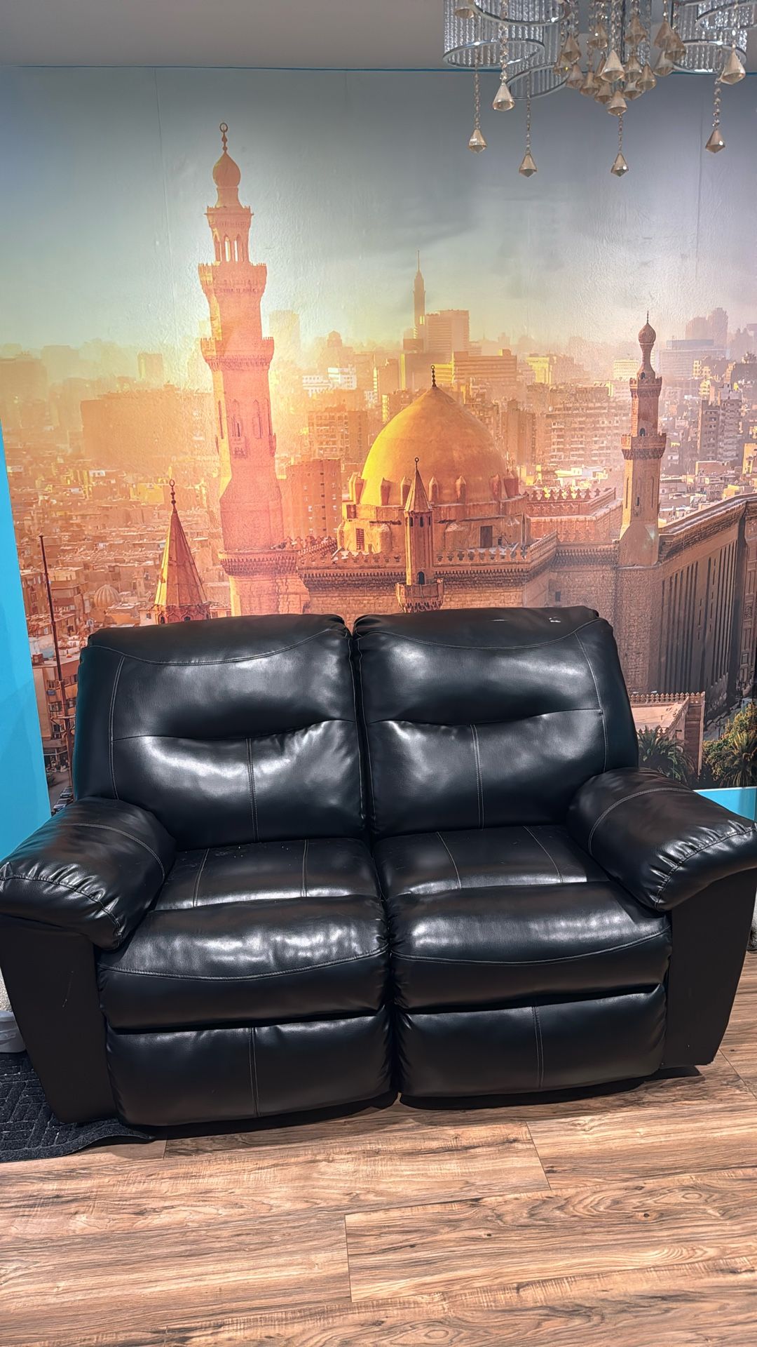 Leather loveseat with Recliners
