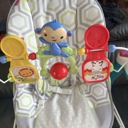 Infant Bouncy Seat And Floor Seat + Toys + Pack N Play With Changing Table