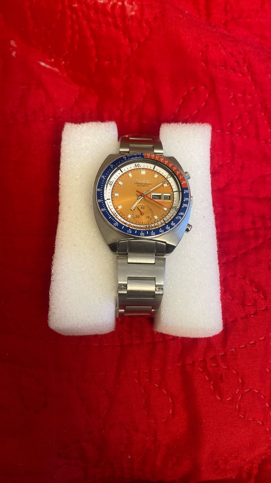Seiko Chronograph Men’s Watch Day/Date Gold 6139-6005 Sn 633830