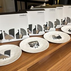 Crate & Barrel Thanksgiving Decorative Dinner Dessert Plates (20)