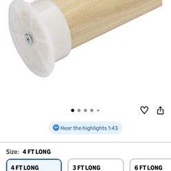 Closet Pole Replacement Rod, 4 Foot