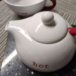 Pottery Barn" Hot Mama  "Nested Tea Pot