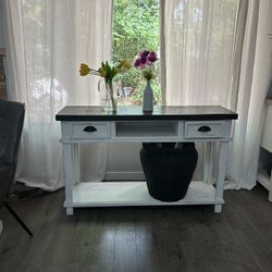 🌸✨BEAUTIFUL RUSTIC SIDE BOARD Entry Way Table  Wood Black White