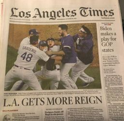 LOS ANGELES TIMES! DODGERS WINS WORLD SERIES